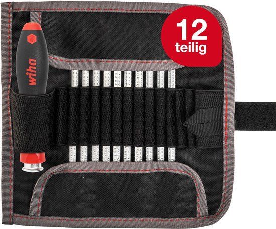 Wiha Schroevendraaier met wisselschachtenset SYSTEM 4 assorti 12-delig incl. roletui - 27820