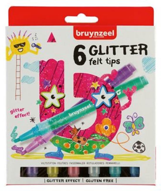 Bruynzeel Kids 6 glitterstiften