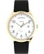 Timex Easy Reader Herenhorloge 40 mm, zwart leren bandje, witte wijzerplaat, goudkleurige kast, TW2W68500