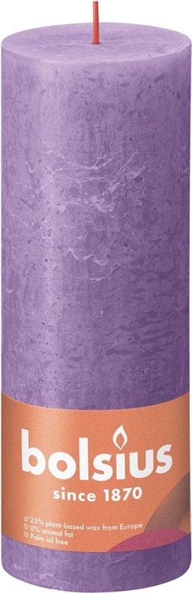 Bolsius Stompkaars Vibrant Violet Ø68 mm - 19 cm - 85 uur