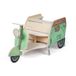 Erzi 10072 Streetfood houten step - Kiosk spel 2 in 1 met retro scooter