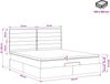 vidaXL Lit plateforme avec matelas Brun foncé 140 x 190 cm Tissu