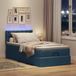 Prolenta Maison Exclusive - Cadre De Lit Ottoman Avec Matelas Bleu 90x190 Cm Tissu