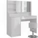 Vicco Sherry Kaptafel – 119.8 cm 4 delen Wit/wit hoogglans