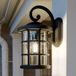 Lindby Wandlamp buiten - 1 licht - Kunststof, glas - H: 36.5 cm - E27 - zwart, helder