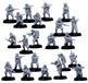 Amerikaanse infanterie miniaturen, 28 mm, 22 figuren, naamloos, voor tabletop-spellen