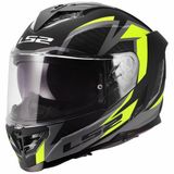 LS2 Helm Storm III Dynamo FF818 zwart / fluorgeel maat 3XL