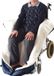 Wan GmbH Couverture de fauteuil roulant imperméable - Housse confortable en peluche pour l'hiver - Bleu/Blanc