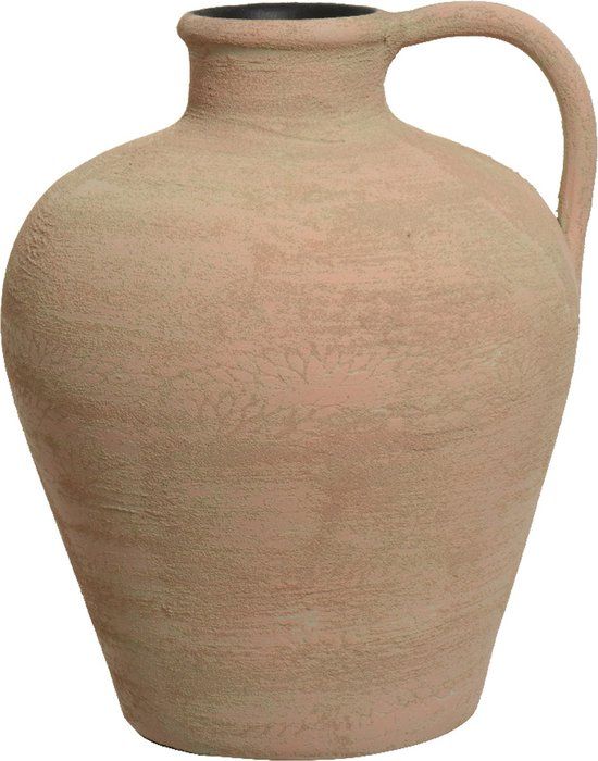 Decoris Vaas Kruik Model - Terracotta - Lichtbruin - D28 x H37 cm
