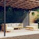 The Living Store Loungeset - 6-persoons - Grenenhout - Crème kussens
