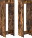 vidaXL Plantenstandaard 2 stuks Gerookt eiken 30 x 30 x 100 cm