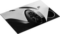 Chefcare Inductie Beschermer Witte Sportwagen Auto - Zwart Wit - 75x50 cm
