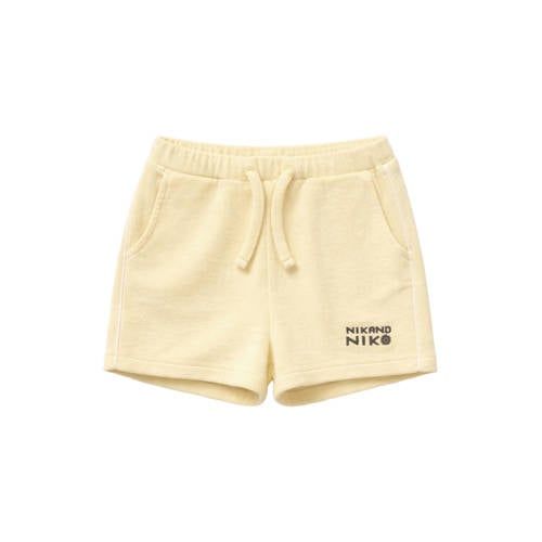 NIK&NIK regular waist sweatshort lichtgeel