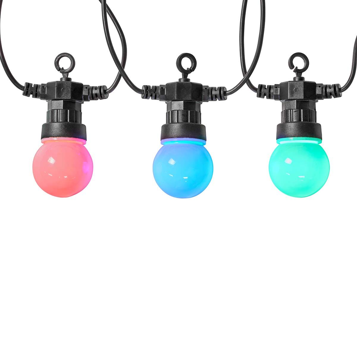 Nedis SmartLife - Wi-Fi LED Lichtketting - 10 Lampen - Zwart - RGB - IP65 - 9m