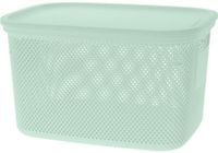 Excellent Houseware Panier de rangement avec couvercle, 18 l, bleu