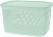 Excellent Houseware Panier de rangement avec couvercle, 18 l, bleu