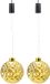 Merkloos IKO Verlichte Kerstbal Kunststof - Goud - 2x - D20 cm - Warm Wit LED