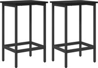 vidaXL Barkruk Zwart eiken 40 x 32 x 74 cm