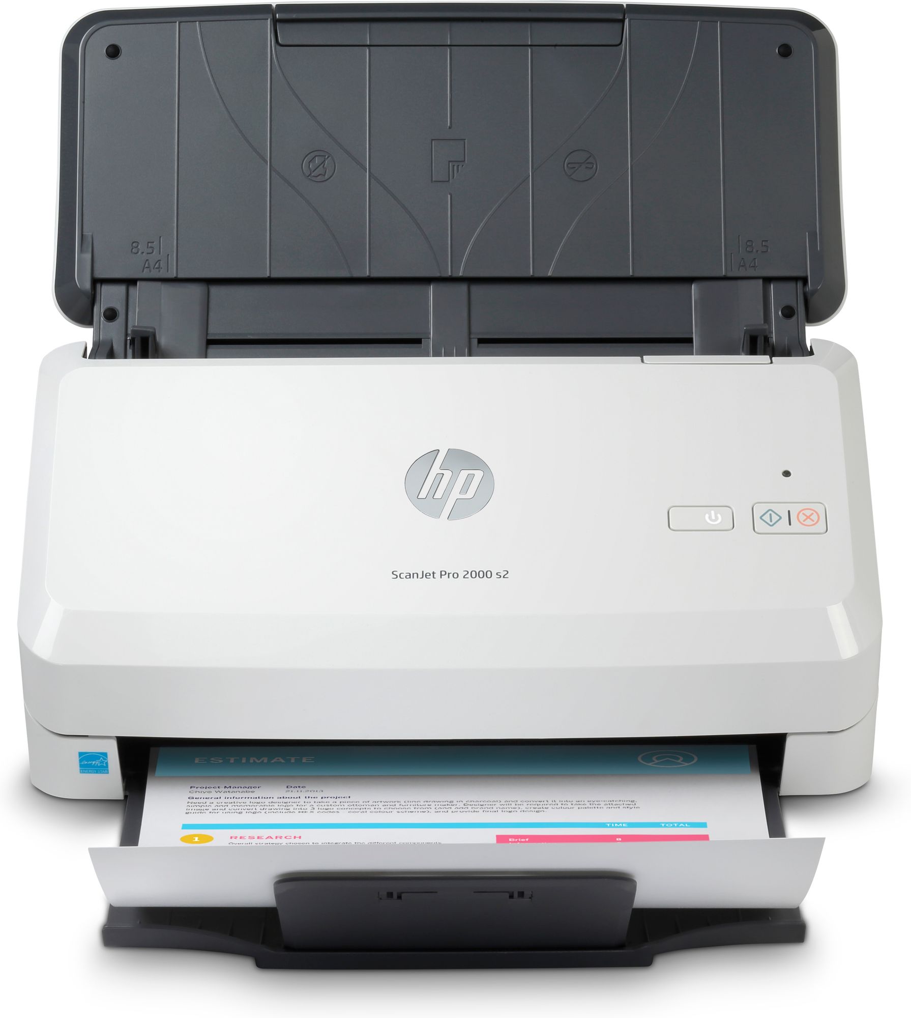 HP Scanjet Pro 2000 s2 Sheet-feed Scanner - A4 - 600 x 600 DPI - Zwart, Wit