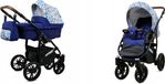 BabyLux® Optimal | Poussette 2-en-1 | Carreaux Portugais | Poussette combinée | Ensemble de poussettes