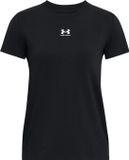 Under Armour Rival Core Short Sleeve Sportshirt Dames Zwart