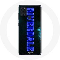 Maniacase Hoesje voor Samsung Galaxy A21S Riverdale Series Logo blauw