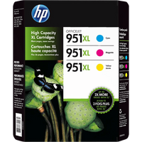 HP 951XL 3-pack Color Ink Cartridges