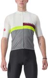 Castelli A Blocco Jersey Manches Courtes Homme S Ivory / Bordeaux / Electric Lime