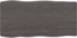 vidaXL Tafelblad Natuurlijke Rand Eikenhout Donkerbruin 80x40x(2-4) cm