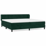 vidaXL Boxspringbed met matras, fluweel, donkergroen, 200x200 cm
