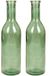 Mica Decorations Flesvaas groot - Set van 2x stuks - Rioja - groen - eco glas - 18 x 75 cm
