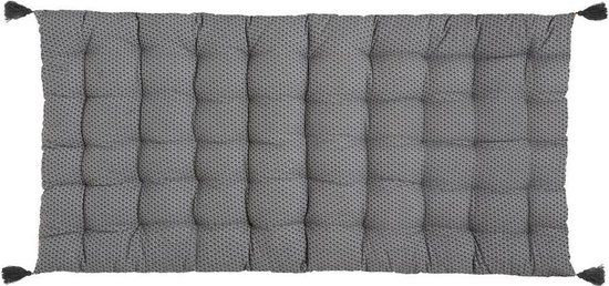 Vloerkussen Dione - Grijs - 120 x 60 cm - Geruit - Katoen