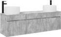 vidaXL Badkamerkastenset 3 st Betongrijs 49 x 44,5 x 66 cm