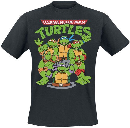 Teenage Mutant Ninja Turtles Group Heren T-shirt - zwart - 3XL