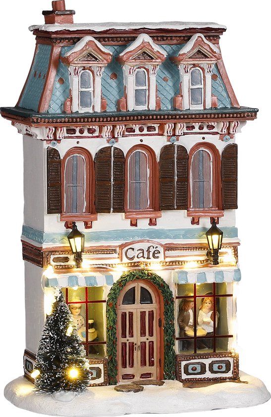 Luville Cafe battery operated - Polyresin - Multi - 17x10x26 cm