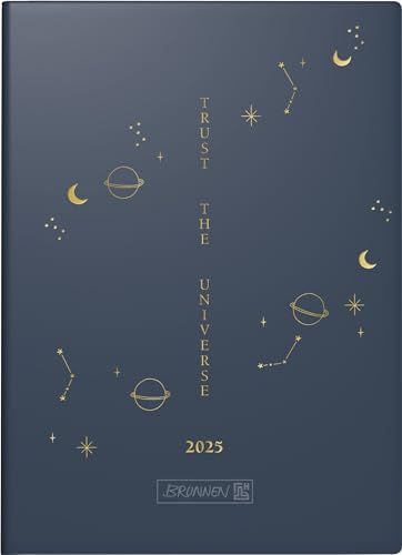 Brunnen 2025 A6 Weekly Planner - Universe - Dark Blue