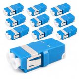 1aTTack.de 10x glasvezel keystone-connectoren OS1 / OS2 (UPC of PC) LC duplex female naar LC duplex female singlemode blauw