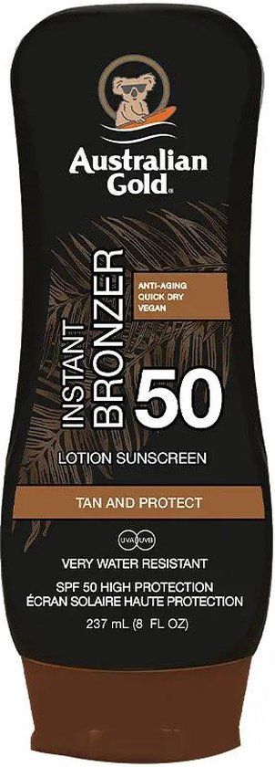 Australian Gold SPF 50 Lotion met bronzer - 237 ml