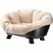 Ferplast Hondenbed Beige/Zwart Kunststof/Textiel/Polyester Ovaal 47.5x48.82x13.5cm