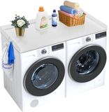 Vevor Werkblad voor Wasmachine en Droger - Hout, Wit, 137x70cm