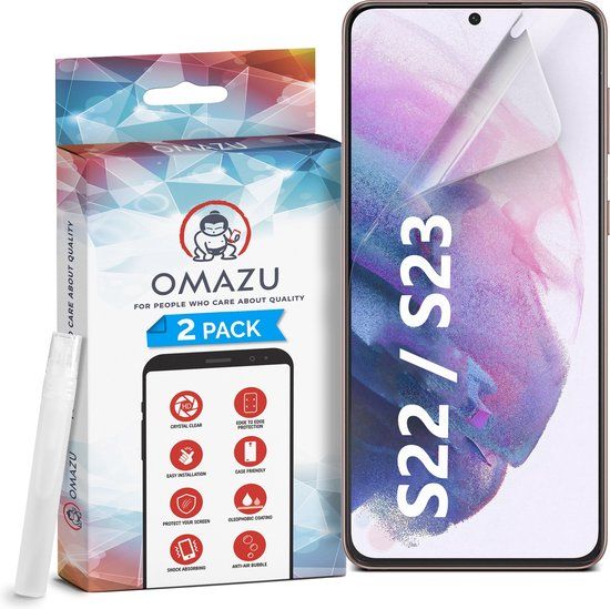 Samsung Galaxy S22 / S23 OMAZU 3D Flex TPU Screenprotector (2-pack)