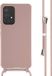iMoshion Hoesje Samsung Galaxy A53 - Siliconen hoesje met koord - Roze