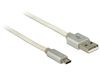 Delock Câble USB 2.0 A vers Micro-USB B - 1m - Blanc