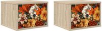 vidaXL Wandkastje GENNEP 2 st Sonoma Eiken 36 x 33 x 25 cm