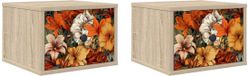 vidaXL Wandkastje GENNEP 2 st Sonoma Eiken 36 x 33 x 25 cm