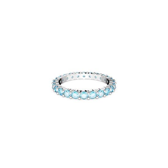 Swarovski Matrix Ring - Silver - Blue - Size 60