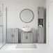 Maison Exclusive Ensemble de meubles de salle de bain exclusif, composé de 3 éléments, modèle UTRECHT, finition Sonoma gris