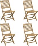 vidaXL Chaises pliantes, 4 pièces, 57x49x90 cm, acacia massif