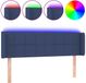 vidaXL Hoofdbord LED Stof Blauw 147x16x78/88 cm