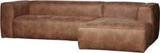 WOOOD Canapé d'angle Bean - Cuir recyclé - Cognac - 305x73x96cm